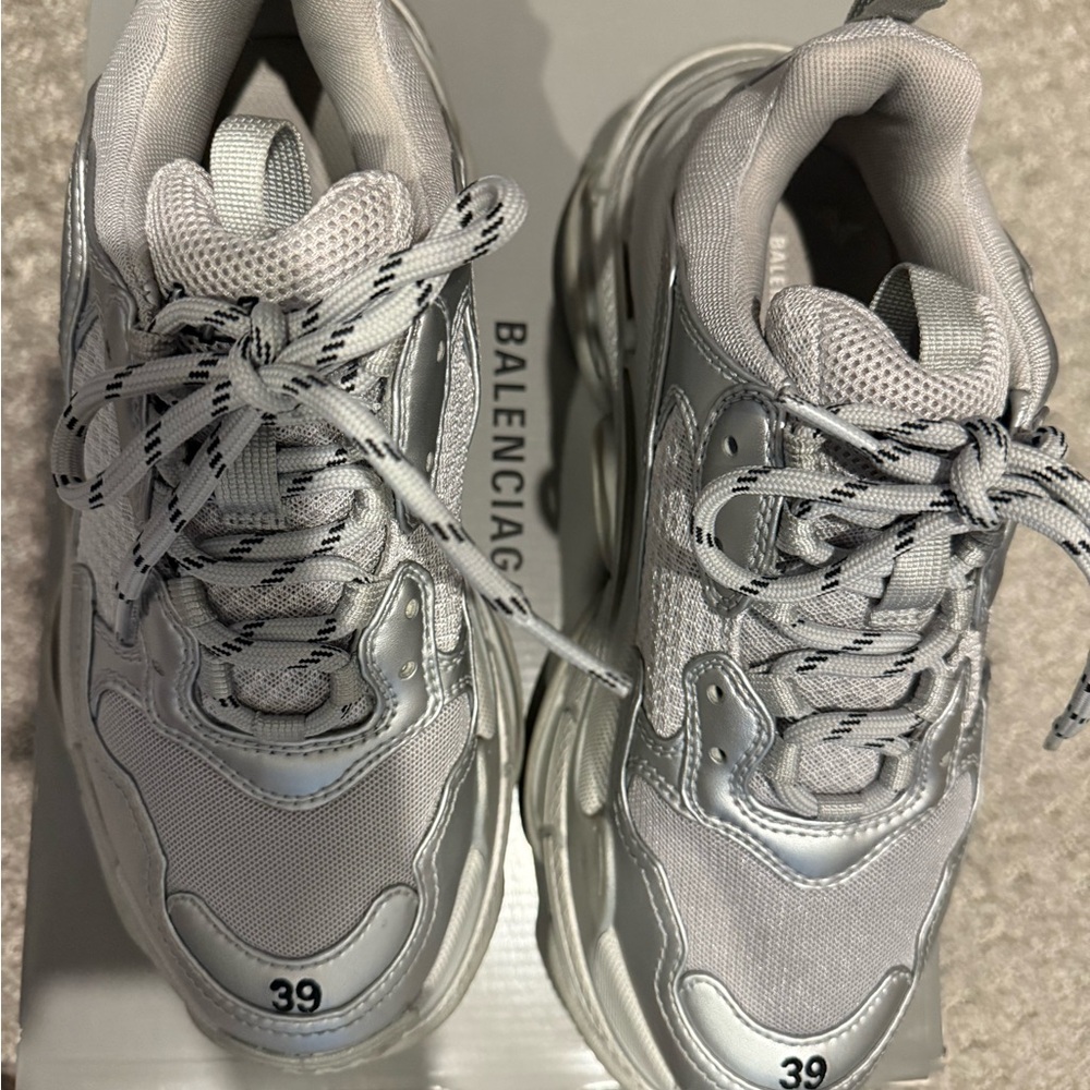 Balenciaga Silver Athletic Shoes - Picture 5 of 5